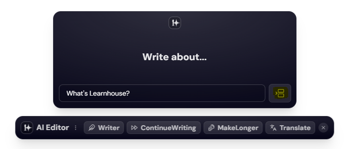 AI Editor — Get started with LearnHouse Course